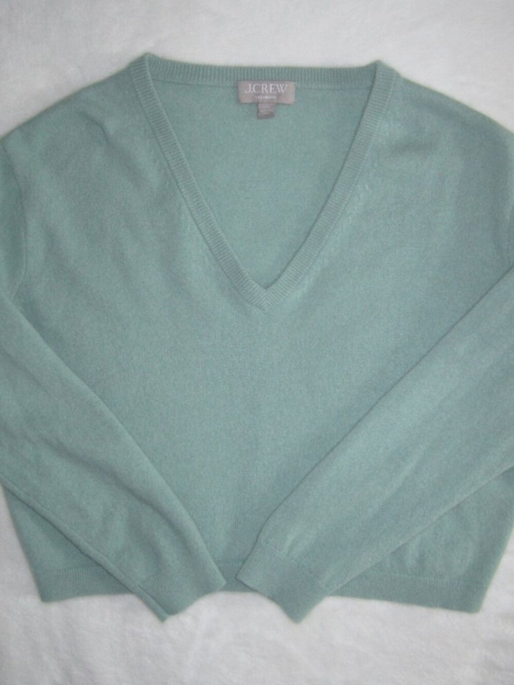 J CREW Cashmere Relaxed Cropped V-Neck Sweater Women's XXS